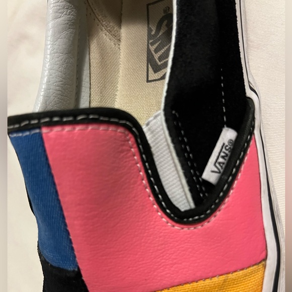 Vans Men’s Size 8 checkers canvas leather patchwork colors - Picture 6 of 7